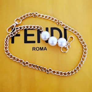 NEW ❤ Gold Chain With Pearl Replacement Purse Strap